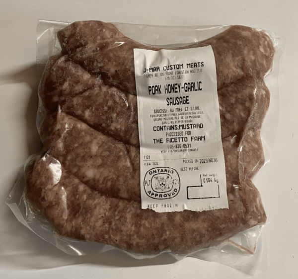 Pasture Raised Pork Honey Garlic Sausages, 4 Pack
